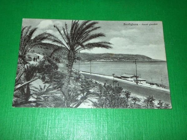 Cartolina Bordighera - Nuovi Giardini 1939.