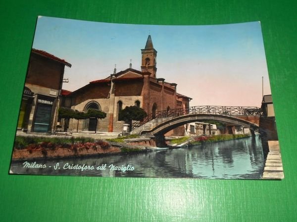 Cartolina Milano - S. Cristoforo sul Naviglio 1960.
