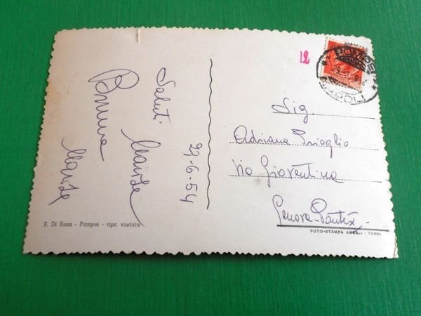 Cartolina Pompei - Panorama 1954.