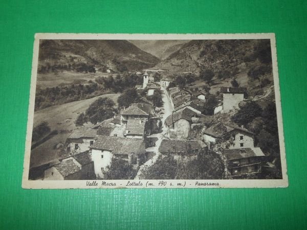 Cartolina Valle Macra - Lottulo - Panorama 1930 ca.