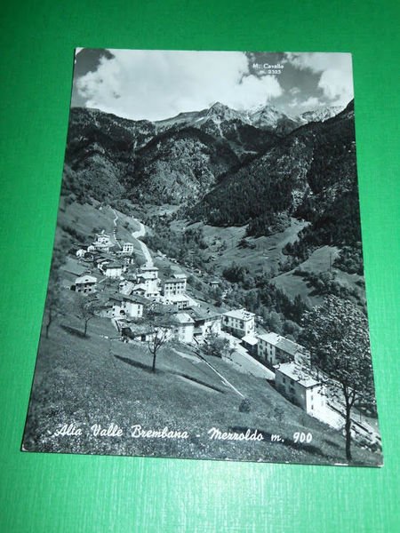 Cartolina Alta Valle Brembana - Mezzoldo 1954.