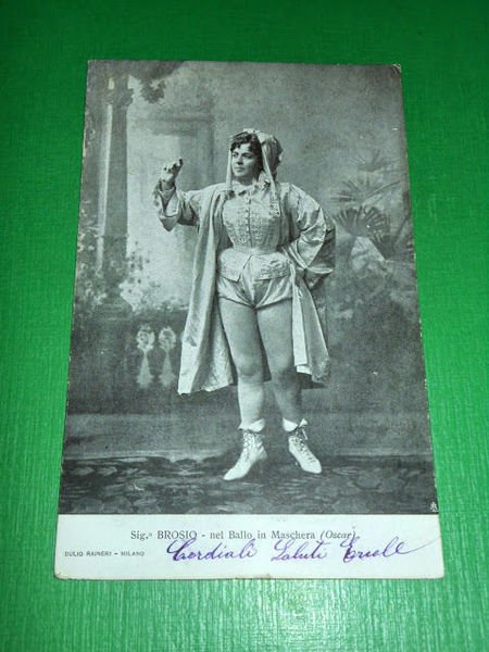Cartolina Opera Lirica - Sig.ra Brosio nel Ballo in Maschera …