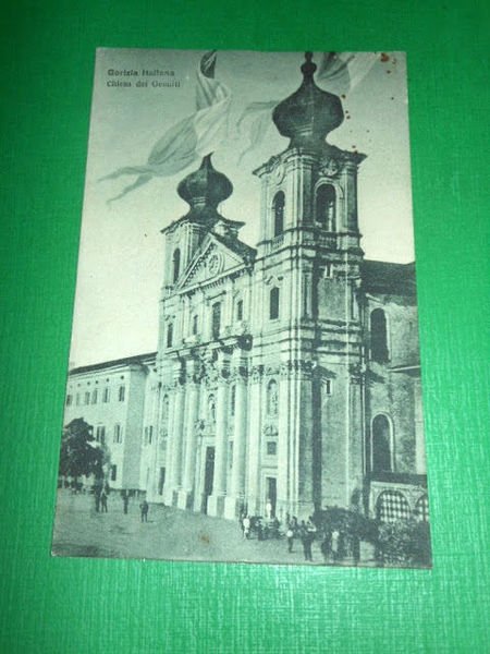 Cartolina Gorizia Italiana - Chiesa dei Gesuiti 1916.