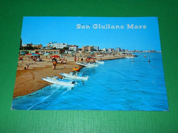 Cartolina San Giuliano Mare - Panorama Spiaggia 1974.