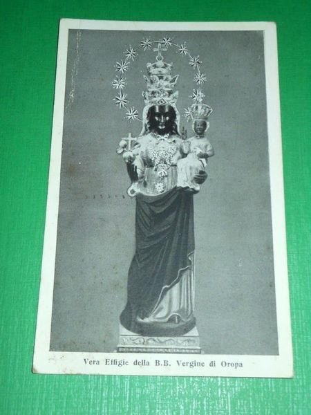 Cartolina Vera Effigie della B. B. Vergine di Oropa 1934.