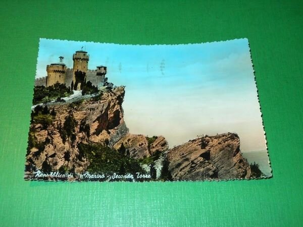 Cartolina Repubblica di San Marino - Seconda Torre 1958.