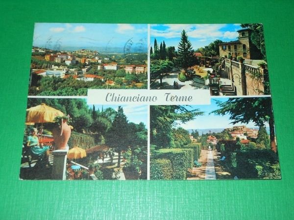 Cartolina Chianciano Terme - Vedute diverse 1969.