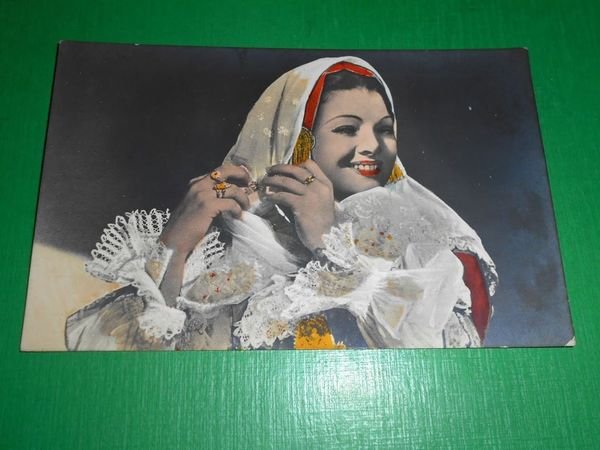 Cartolina Costumi Sardi - Sinnai - Costume di gala 1940 …