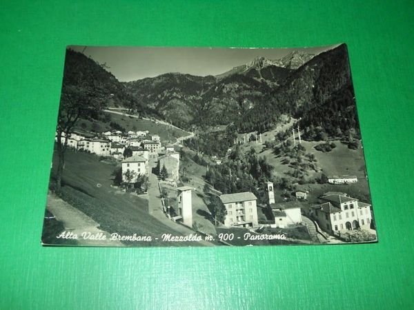 Cartolina Alta Valle Brembana - Mezzoldo - Panorama 1950 ca.