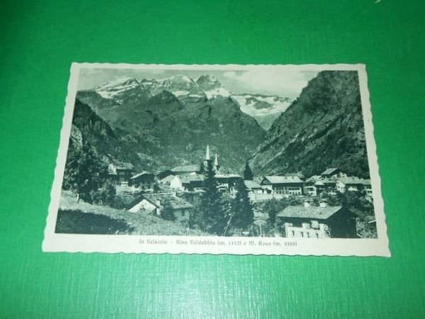 Cartolina In Valsesia - Riva Valdobbia e Monte Rosa 1949.