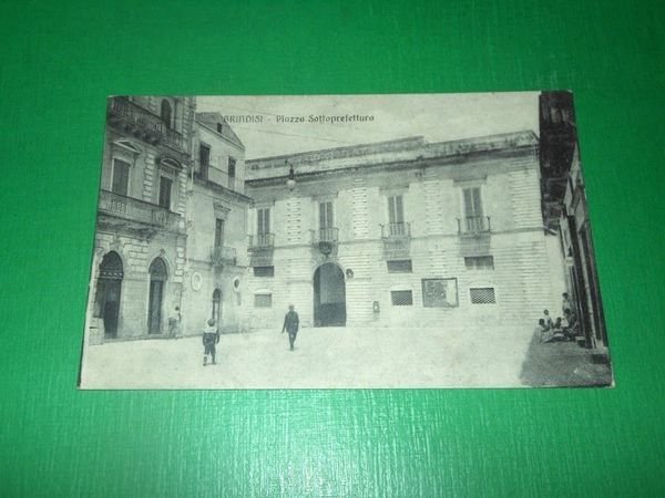 Cartolina Brindisi - Piazza Sottoprefettura 1920 ca.