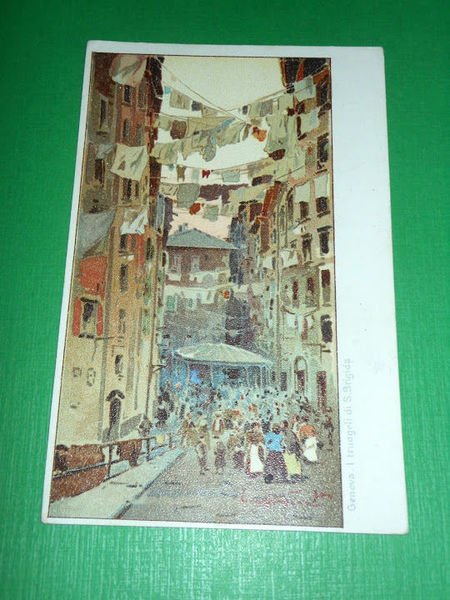 Cartolina Genova - I truogoli di S. Brigida 1910 ca.