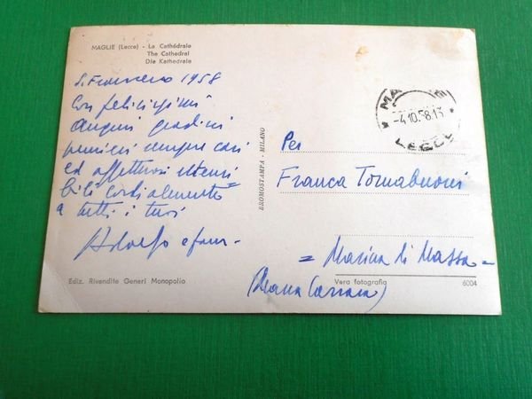 Cartolina Maglie ( Lecce ) - La Cattedrale 1958.