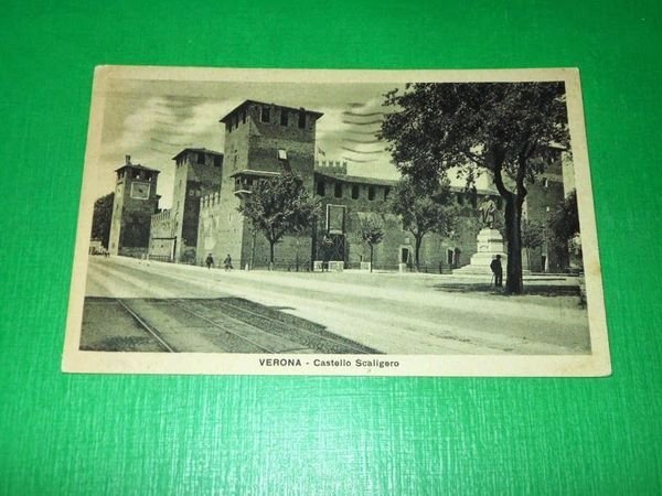 Cartolina Verona - Castello Scaligero 1932.