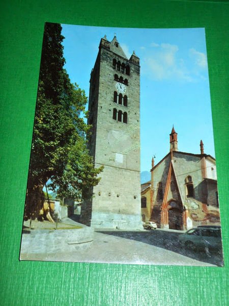 Cartolina Aosta - Campanile della Collegiata di S. Orso 1960 …