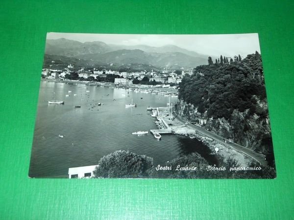 Cartolina Sestri Levante - Scorcio panoramico 1956.