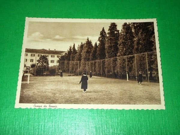 Cartolina Borgomanero - Collegio Femminile Rosmini - Campo da Tennis …