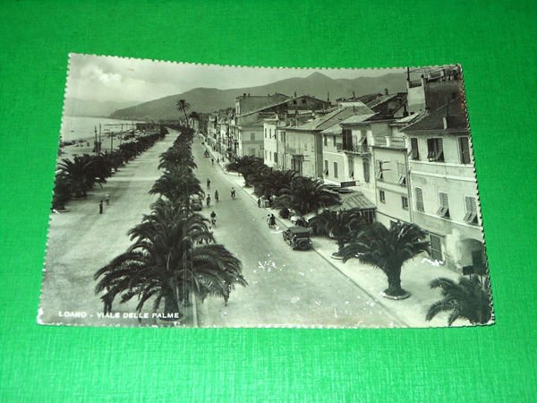 Cartolina Loano - Viale delle Palme 1949.
