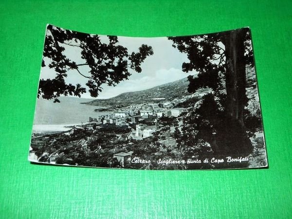 Cartolina Cetraro - Scogliere e punta di Capo Bonifatti 1956.