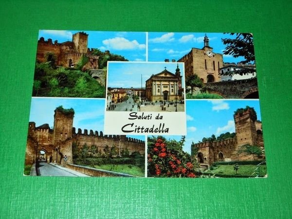 Cartolina Saluti da Cittadella - Vedute diverse 1976.