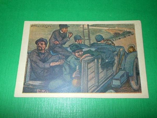 Cartolina Militaria WWI - illustratore P. Pullini 1918.