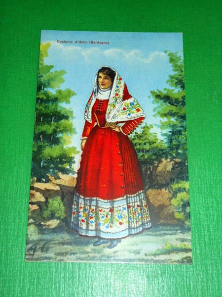 Cartolina Costume di Osilo ( Sassari ) 1920 ca .