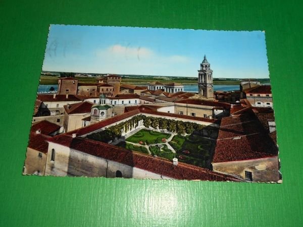 Cartolina Mantova - Reggia dei Gonzaga vista dall' alto 1964.