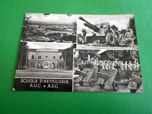 Cartolina Saluti da Foligno - Scuola d' Artiglieria A.U.C. e …