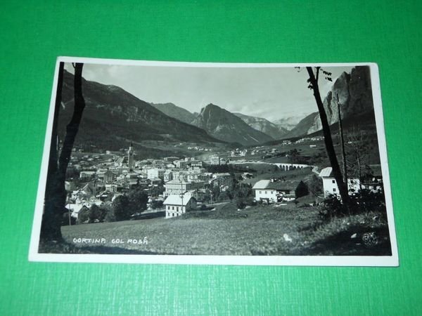 Cartolina Cortina col Rosà - Panorama 1930 ca.