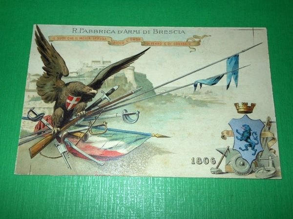 Cartolina Militaria - R. Fabbrica d' Armi di Brescia 1910 …