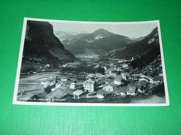 Cartolina Canazei ( Val di Fassa ) - Panorama 1954.