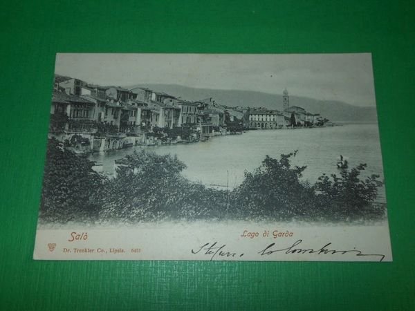 Cartolina Lago di Garda - Salò - Scorcio panoramico 1900 …