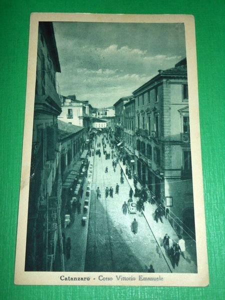 Cartolina Catanzaro - Corso Vittorio Emanuele 1941.