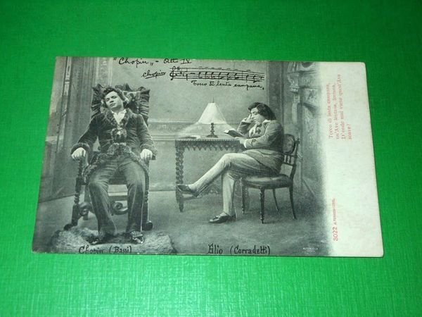 Cartolina Amedeo Bassi e Ferruccio Corradetti in Chopin ( atto …