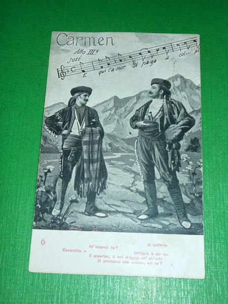 Cartolina Opera Lirica G. Bizet - CARMEN ( atto III° …