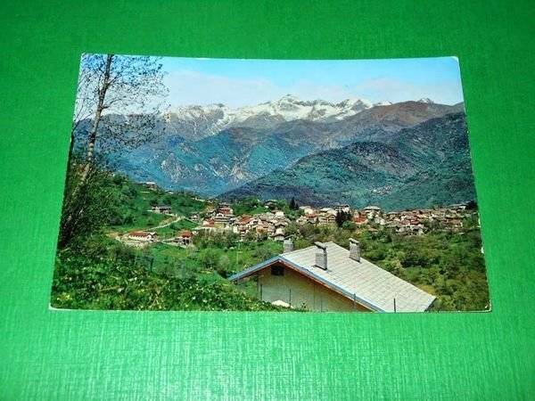 Cartolina Alpette - Panorama sfondo Monte Colombo 1972.