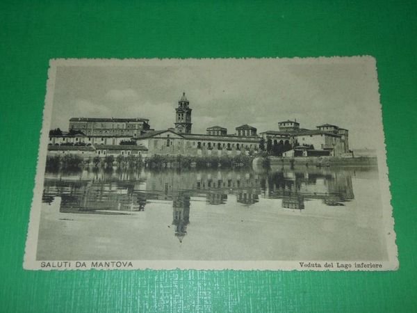 Cartolina Mantova - Veduta del Lago inferiore 1915 ca.