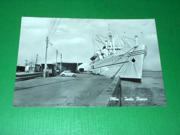 Cartolina Olbia - Isola Bianca 1955 ca.