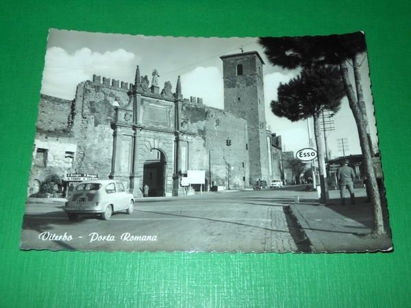 Cartolina Viterbo - Porta Romana 1955 ca.
