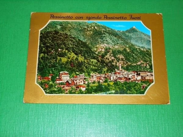 Cartolina Pessinetto con sfondo Pessinetto Fuori - Fraz. Mombresto e … | Immagine principale
