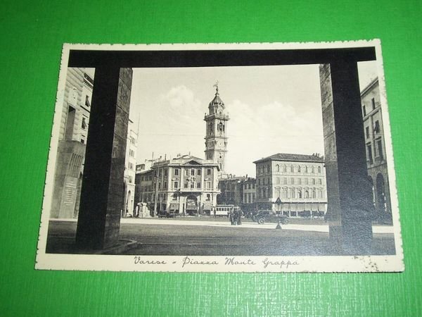 Cartolina Varese Piazza Monte Grappa 1940 ca.