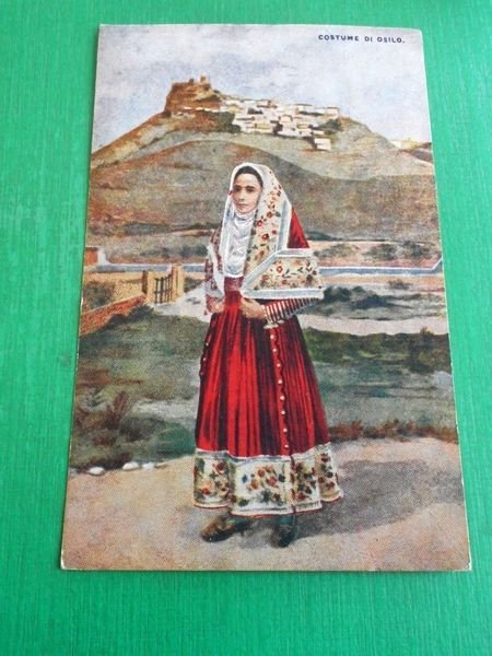 Cartolina Costumi Sardi - Costume di Osilo 1930 ca.