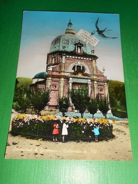 Cartolina Santuario di Garessio - Valsorda 1963.