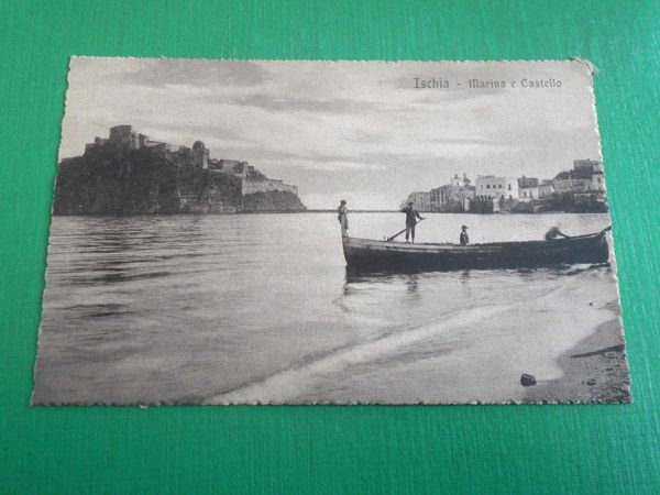 Cartolina Ischia - Marina e Castello 1920 ca.