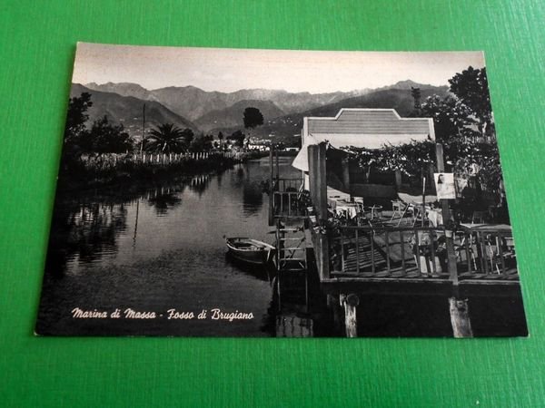 Cartolina Marina di Massa - Fosso di Brugiano 1950 ca.