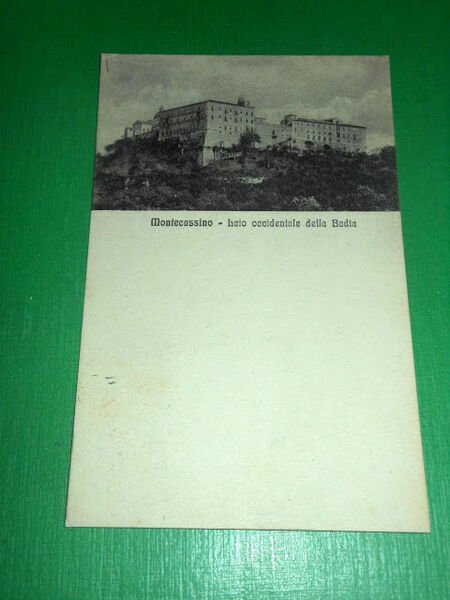 Cartolina Montecassino - Lato occidentale della Badia 1930.