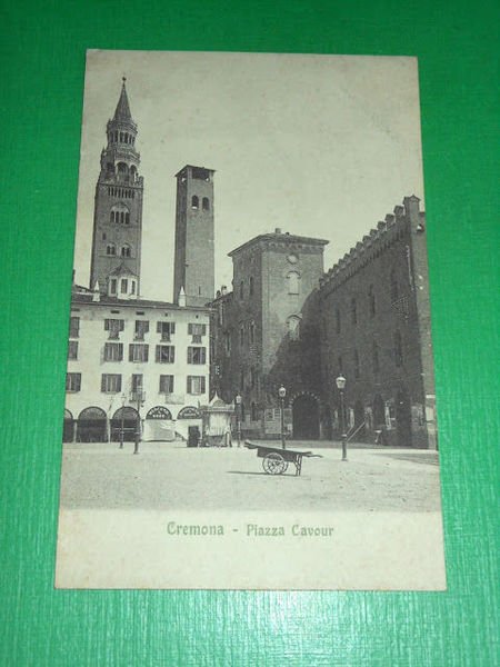 Cartolina Cremona - Piazza Cavour 1910 ca.