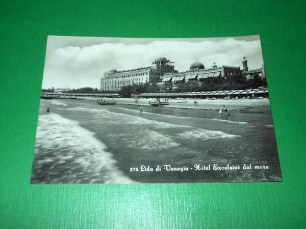 Cartolina Lido di Venezia - Hotel Excelsior dal mare 1960 …