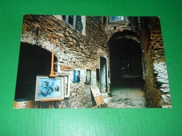 Cartolina Bussana Vecchia - Arte nel borgo 1970 ca.