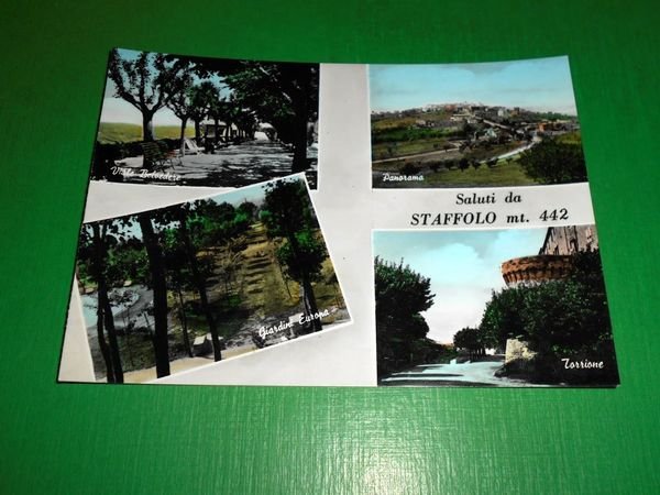 Cartolina Saluti da Staffolo - Vedute diverse 1963 ca